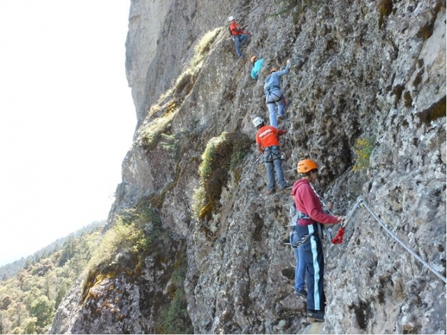 Escalando la ferrata